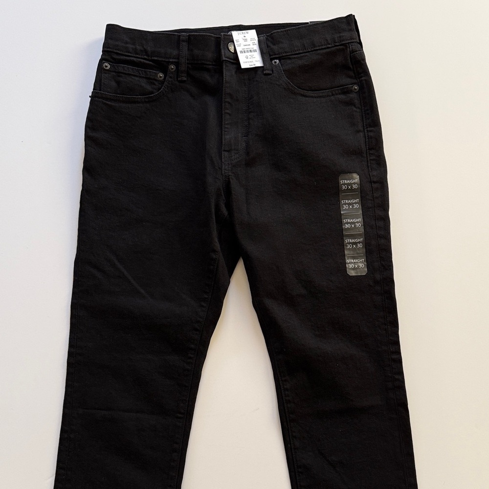 J. Crew Factory Men's Black Straight Jeans